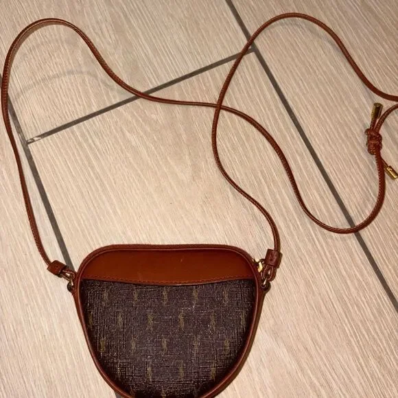 Brand new Saint Laurent Cool Bag Brown Coated Canvas Women'S Shoulder mini - Picture 4 of 7